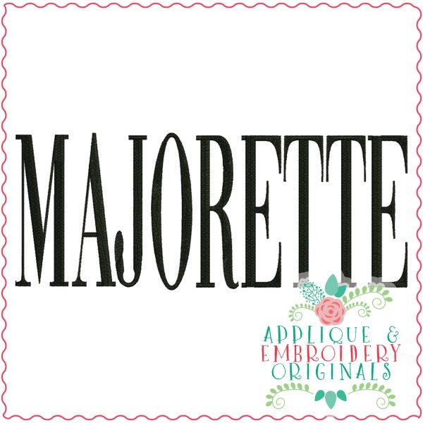 3533 MAJORETTE Embroidery Design