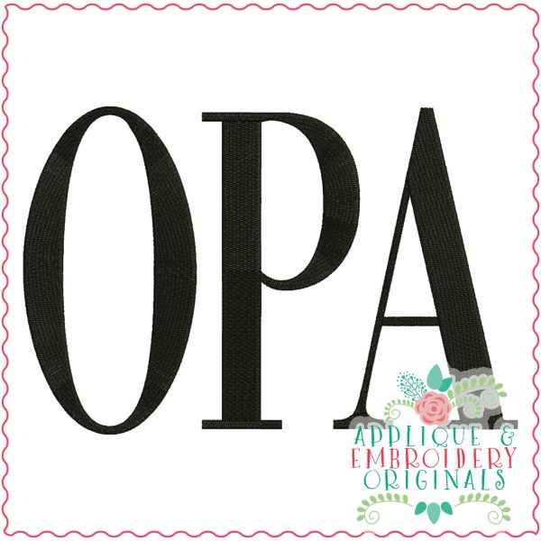 3585 OPA Embroidery Design