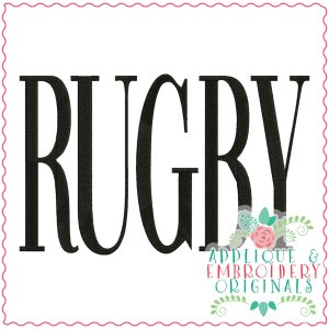 3511 RUGBY Embroidery Design
