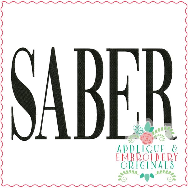 3538 SABER Embroidery Design