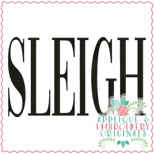 3553 Sleigh Embroidery Design