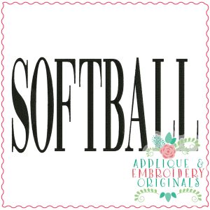 3513 SOFTBALL Embroidery Design