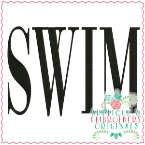 3514 SWIM Embroidery Design