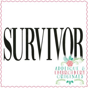 3457 SURVIVOR Embroidery Design