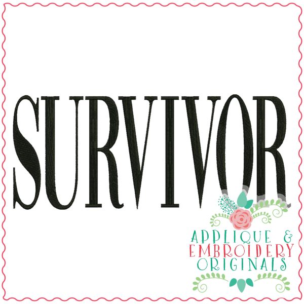 3457 SURVIVOR Embroidery Design