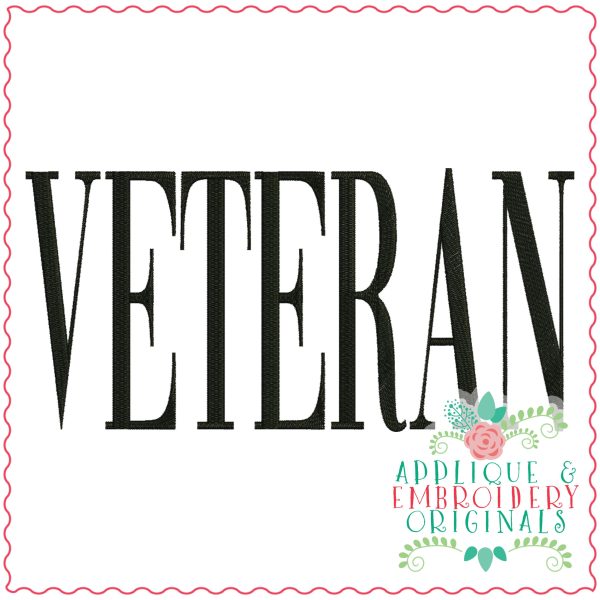3455 Veteran Embroidery Design - Image 2