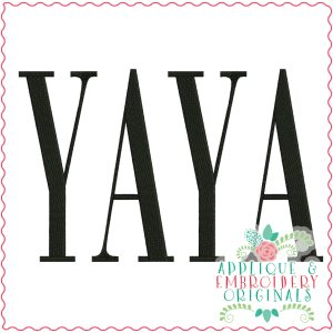 3578 YAYA Embroidery Design