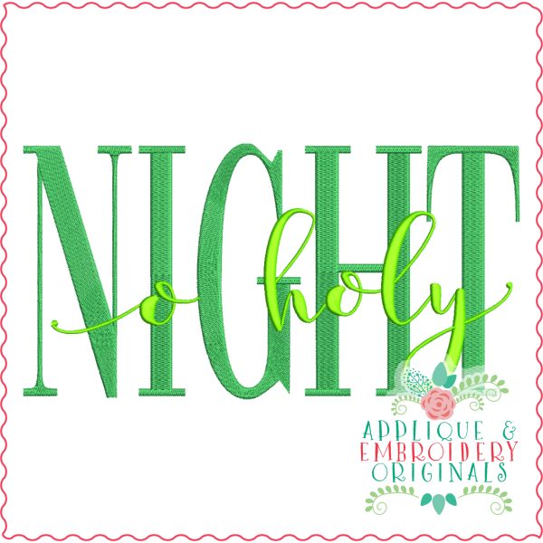 3487 O Holy Night Embroidery Design - Image 2