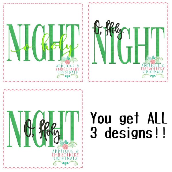 3487 O Holy Night Embroidery Design