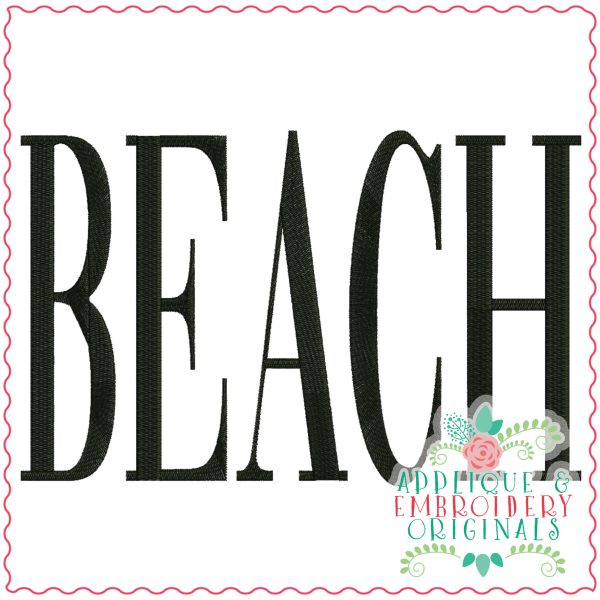 3617 BEACH Embroidery Design