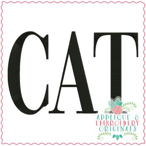 3602 CAT Embroidery Design
