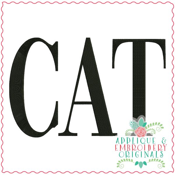 3602 CAT Embroidery Design