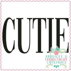 3645 CUTIE Embroidery Design