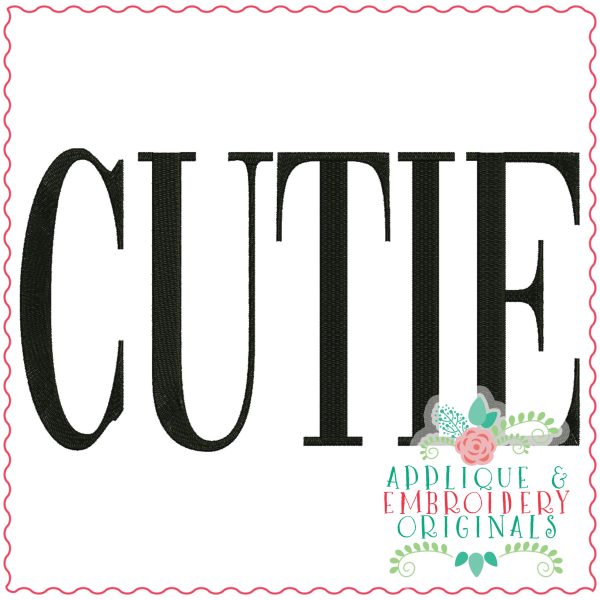 3645 CUTIE Embroidery Design