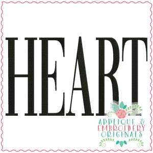 3651 HEART Embroidery Design