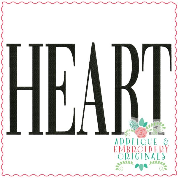 3651 HEART Embroidery Design