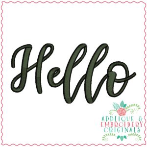 3673 Hello Embroidery Font