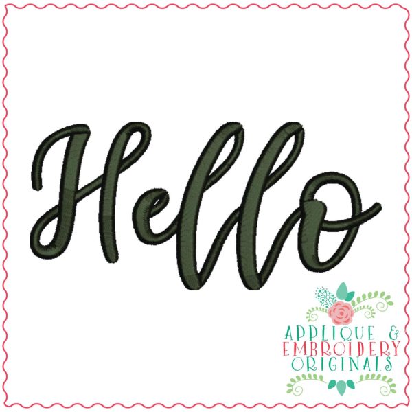 3673 Hello Embroidery Font