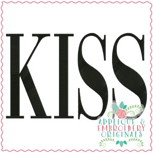 3655 KISS Embroidery Design