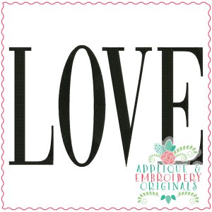 3659 LOVE Embroidery Design