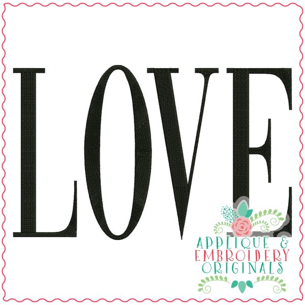 3659 LOVE Embroidery Design
