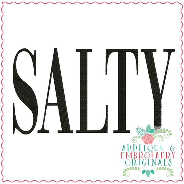 3614 SALTY Embroidery Design
