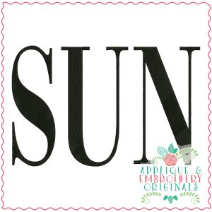 3616 SUN Embroidery Design