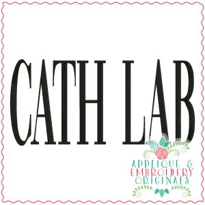 3764 CATH LAB Word Art Embroidery Design