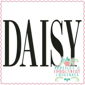 3771 DAISY Word Art Embroidery Design