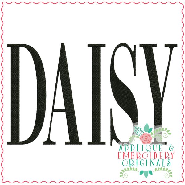 3771 DAISY Word Art Embroidery Design