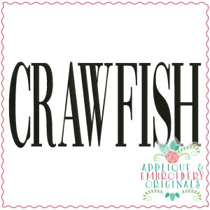 3680 CRAWFISH Embroidery Design
