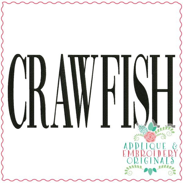3680 CRAWFISH Embroidery Design