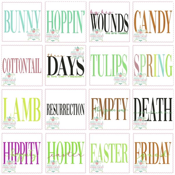 3753 Easter Word Art Set