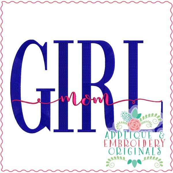 3702 GIRL Mom Embroidery Design