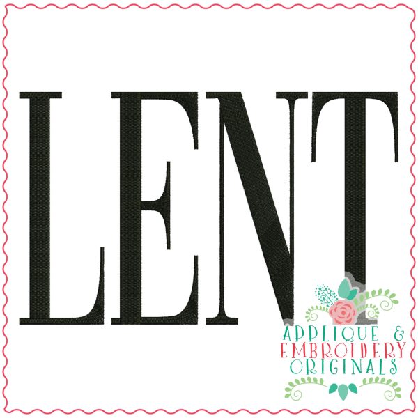 3684 LENT Embroidery Design