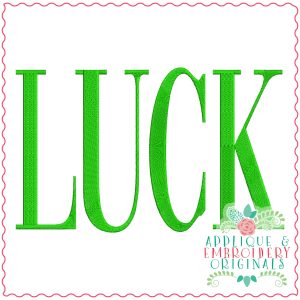 3729 LUCK Embroidery Design