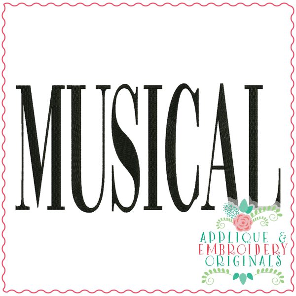 3709 MUSICAL Embroidery Design