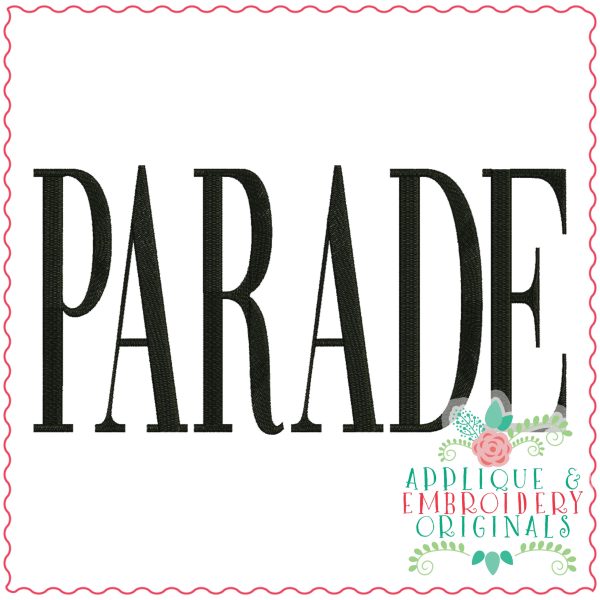 3691 PARADE Embroidery Design