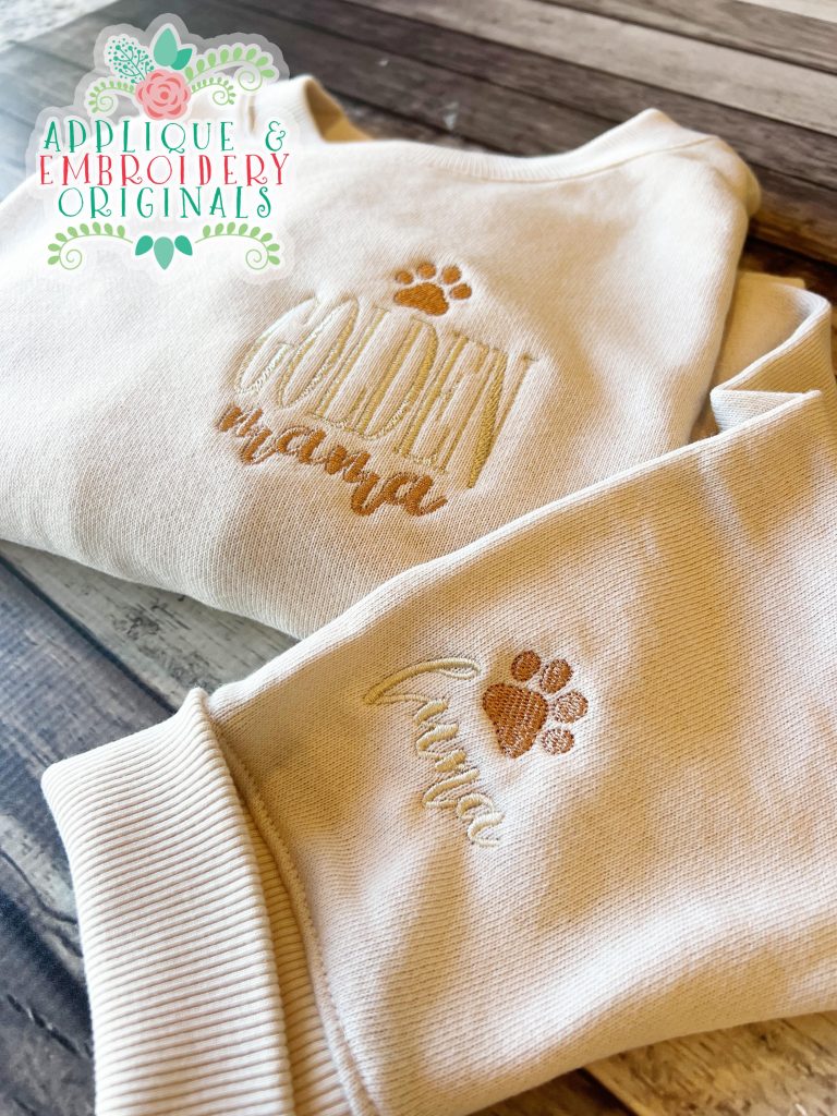 3826 GOLDEN Word Art Embroidery Design