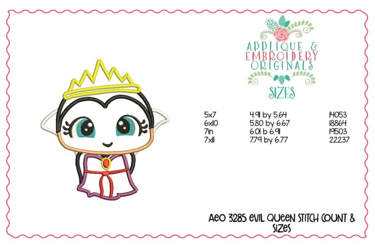 3285 Evil Queen Applique Design - Image 2