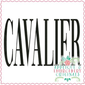 3821 CAVALIER Word Art Embroidery Design