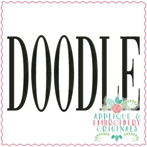 3825 DOODLE Word Art Embroidery Design