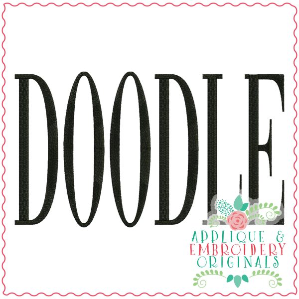 3825 DOODLE Word Art Embroidery Design