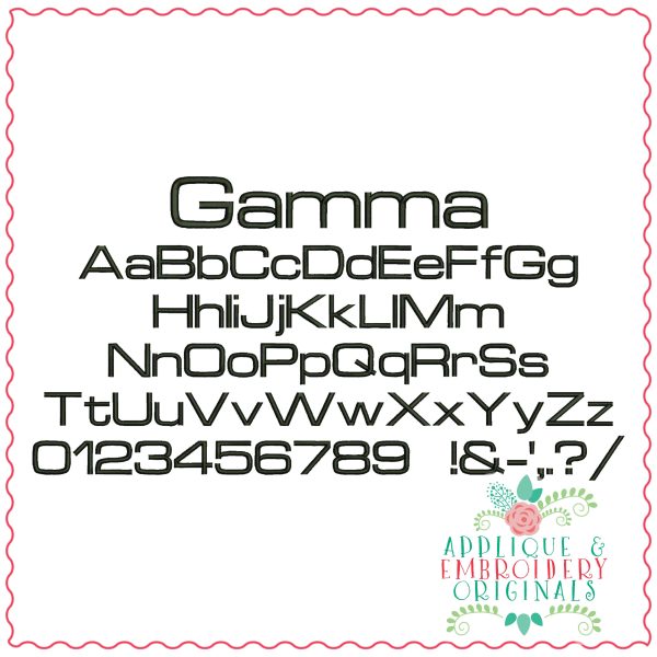 3818 Gamma Embroidery Font - Image 2