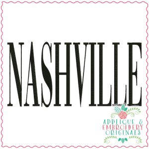 3888 NASHVILLE Word Art Embroidery Design