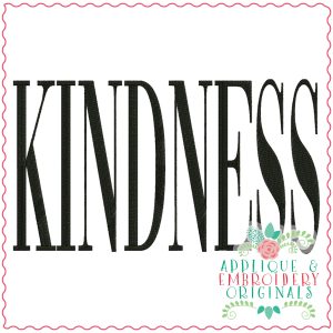 3911 KINDNESS Word Art Embroidery Design