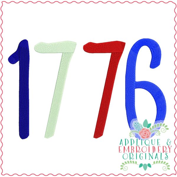 3939 4TH OF JULY Word Art Embroidery Design Set - Image 13
