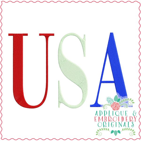 3939 4TH OF JULY Word Art Embroidery Design Set - Image 3