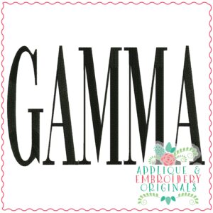 3962 GAMMA Word Art Embroidery Design