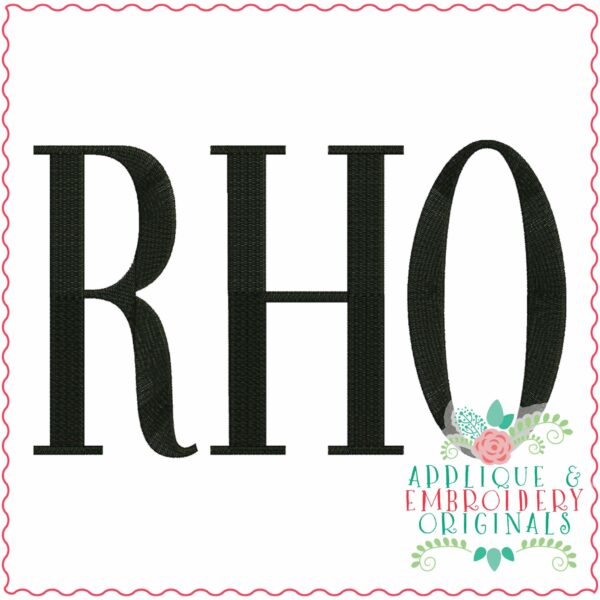 3976 RHO Word Art Embroidery Design